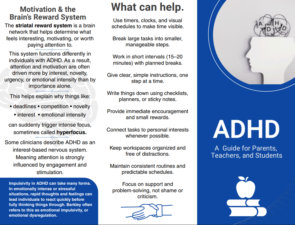 ADHD support brochure preview
